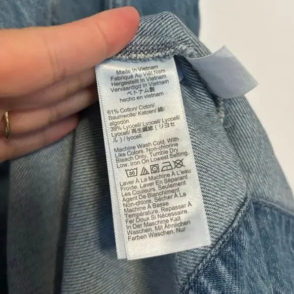 NWT Madewell Circle Mini Dress: Airy Denim Edition Ashbury Wash Size Small - Picture 7 of 9